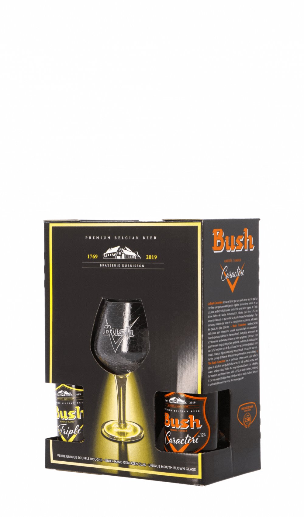 Coffret Bush 4x33cl + 1 verre