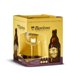 Coffret Maredsous 3x33cl avec verre
